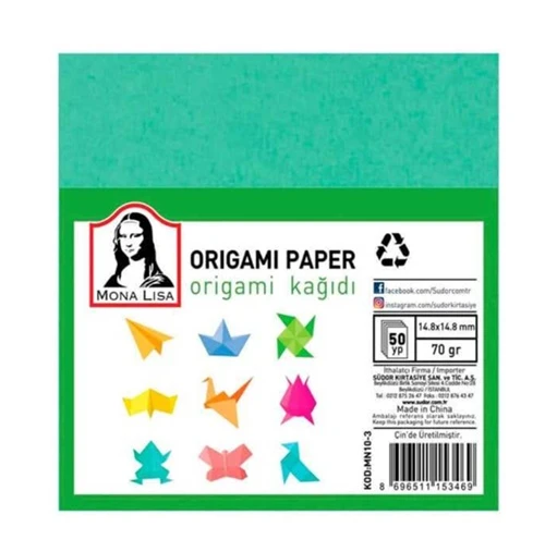 Südor Mona Lisa Origami Kağıdı 15X15 50 Yaprak - 3 adet ürün görseli 1