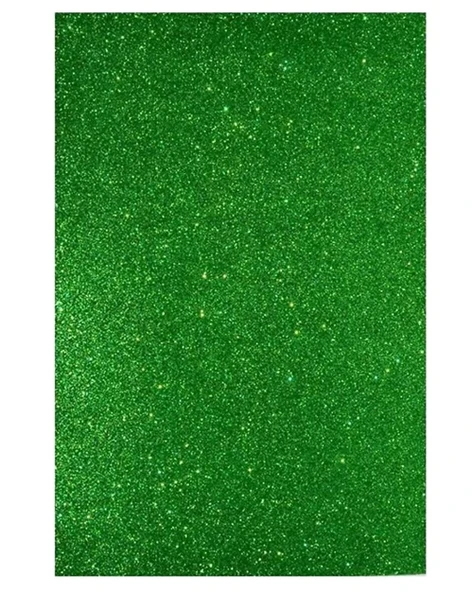 Yapışkanlı Simli Eva 50X70 Yeşil Rulo Şeklinde - 4 adet ürün görseli 1