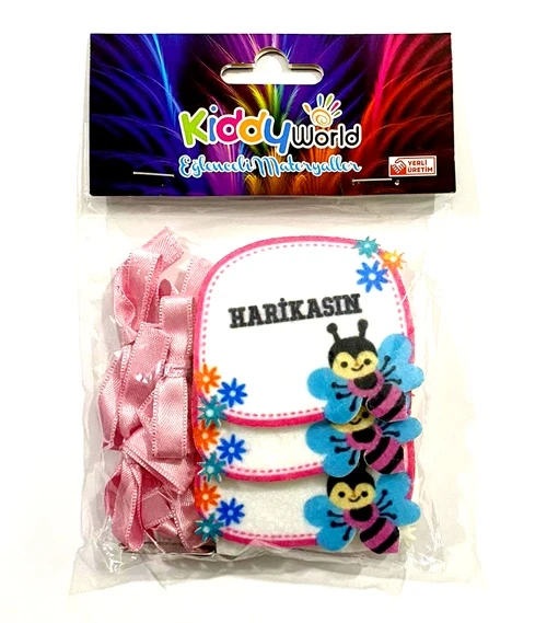 Kiddy World Motivasyon Keçe Rozet Fiyonklu 6Lı - 2 paket ürün görseli 1