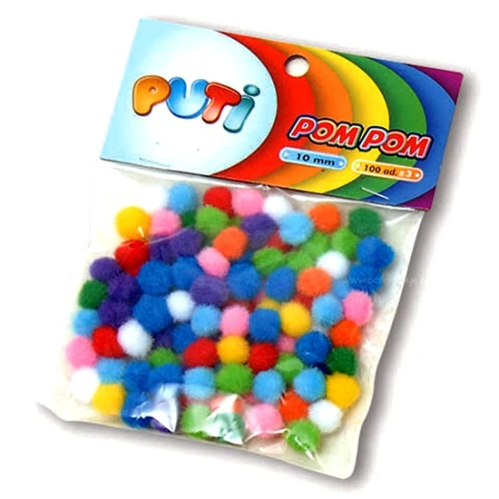 Puti Pon Pon 10Mm 100Lü - 4 paket ürün görseli 1