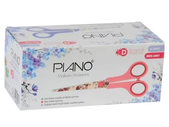 Piano Ofis Makası Desenli 8.5 Mks-2009 21cm - 4 adet ürün görseli 1