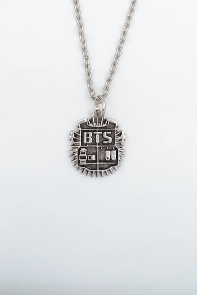 Minimal BTS Army Gümüş Kaplama Düz Zincir Kolye ürün görseli 1