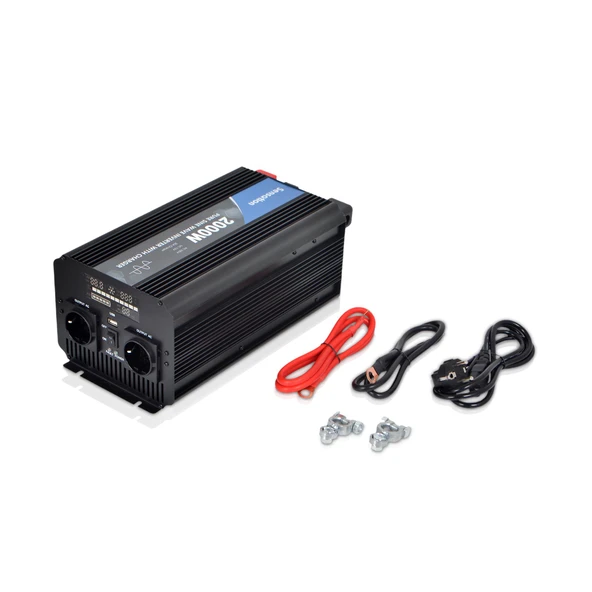 Sensation 2000W Watt 2 KW Tam Sinüs Şarjlı(20A) Ekranlı İnverter 12/220V Çeviric İnverter Dw Seri ürün görseli 1