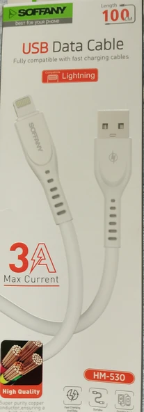 Soffany HM-530 USB TO LIGHTNING Kablo - Resim 2