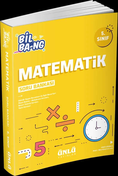 5.Sınıf Bil Bang Matematik Soru Bankası Ünlü Yayınları ürün görseli 1