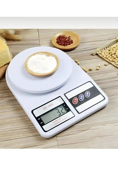Dijital Hassas Mutfak Terazisi 10 Kg Lcd Ekranlı Yemek Tartısı 1 gr Hassas Dara Ölçüm Terazi Pilli ürün görseli 1