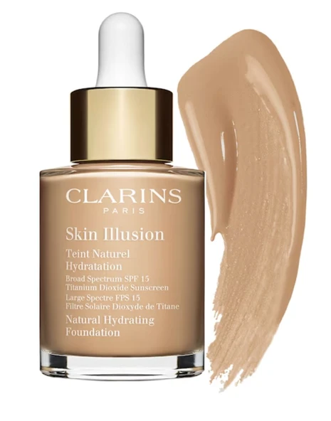 Clarins Skin Illusion SPF 15 - Nemlendirici Doğal Fondöten 108 Sand 30 ml ürün görseli 1