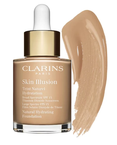 Clarins Skin Illusion SPF 15 - Nemlendirici Doğal Fondöten 110 Honey 30 ml ürün görseli 1
