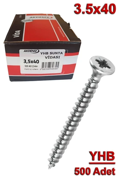 Akdeniz Sunta Vidası 3.5X40 (500 Adet) ürün görseli 1