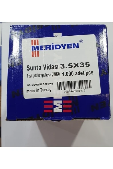 3.5x35 Meridyen Sunta Vidası ürün görseli 1