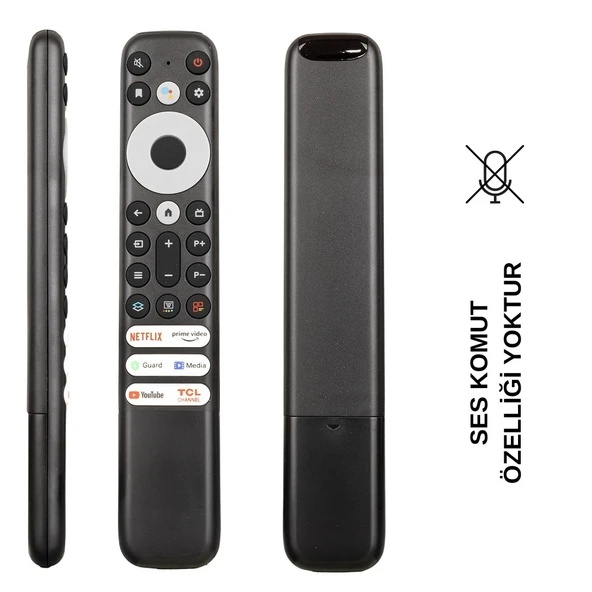 (SES KOMUTSUZ) TCL RC902V RMR1 -21BN NETFLIX-PRIME VIDEO-GUARD-MEDIA-YOUTUBE TUŞLU  LCD LED TV KUMANDASI ürün görseli 1