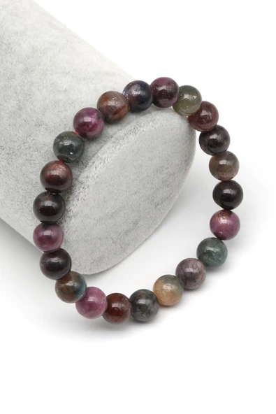 Yakut-Safir Doğal Taş Bileklik 8 mm Küre Kesim ürün görseli 1