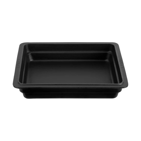 Lava Döküm Dikdörtgen 1/2 Gastronomi Küvet Ölçü 26x33cm.  Siyah ürün görseli 1