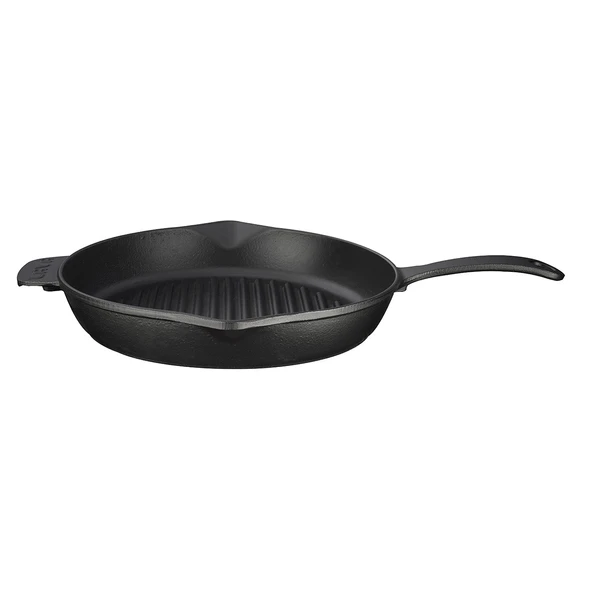 Lava Döküm Yuvarlak Izgara Tava Döküm Demir Yekpare Saplı Çap(Ø)28cm. ürün görseli 1