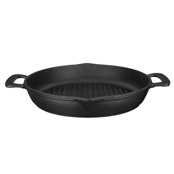 Lava Döküm Yuvarlak Izgara Tavası Döküm Demir Yekpare Çift Kulplu Çap(Ø)32cm. ürün görseli 1