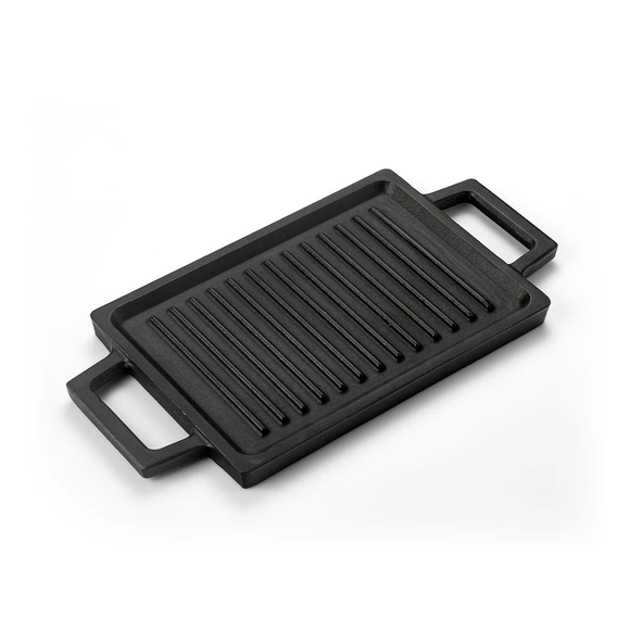 Lava Döküm Dikdörtgen Çift Yön Izgara ve Düz Yüzey Hot Plate Ölçü 22x15cm. ürün görseli 1