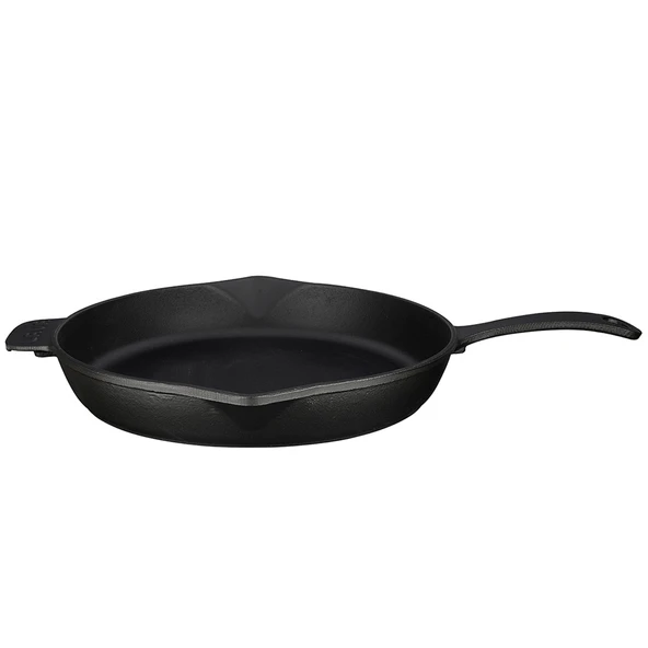 Lava Döküm Yuvarlak Kızartma Tavası Döküm Demir Yekpare Saplı. Çap(Ø)34cm ürün görseli 1