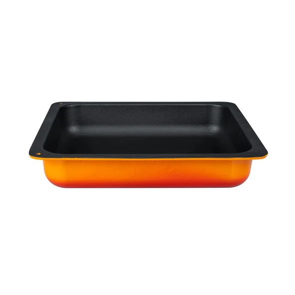 Lava Döküm Dikdörtgen 2/3 Gastronomi Küvet Ölçü 35x32cm.  Turuncu ürün görseli 1