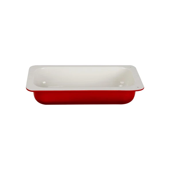 Lava Döküm Dikdörtgen 1/3 Gastronomi Küvet Ölçü 32x17cm.  Kırmızı ürün görseli 1