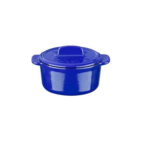 Lava Döküm Mini Tencere Folk Serisi Çap(Ø)9 cm.  Mavi ürün görseli 1