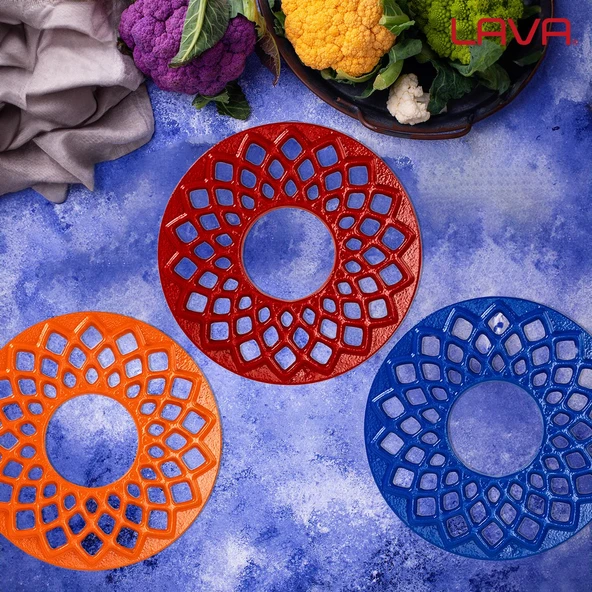 Lava Döküm Demir Nihale Çap(Ø)20cm.  Turuncu - Resim 6