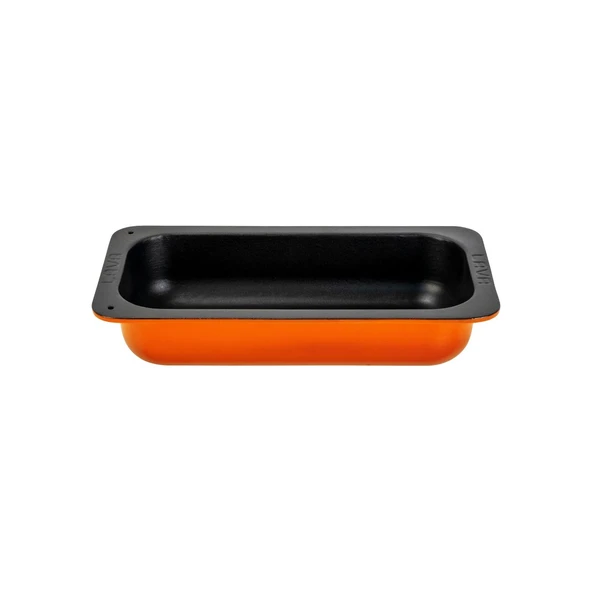 Lava Döküm Dikdörtgen 1/3 Gastronomi Küvet Ölçü 32x17cm.  Turuncu ürün görseli 1