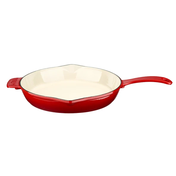 Lava Döküm Yuvarlak Kızartma Tavası Döküm Demir Yekpare Saplı Edition Serisi Çap(Ø)28cm.  Kırmızı ürün görseli 1