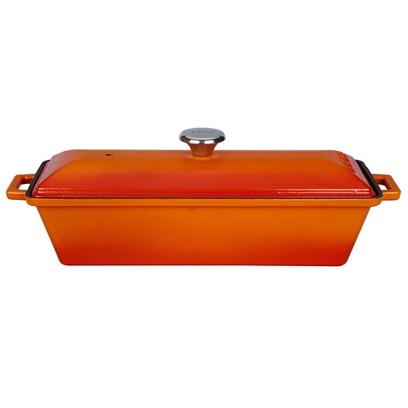 Lava Döküm Ekmek Tenceresi / Terrine Serisi. Ölçü 11x29cm.  Turuncu ürün görseli 1