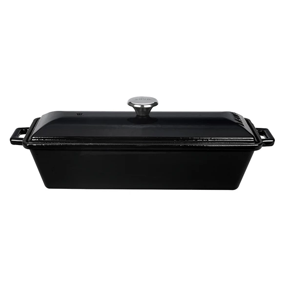 Lava Döküm Ekmek Tenceresi / Terrine Serisi. Ölçü 11x29cm.  Mat Siyah ürün görseli 1
