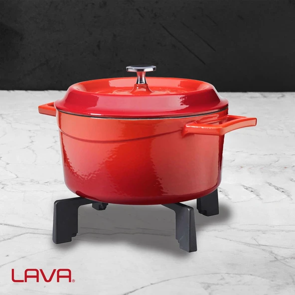 Lava Döküm Kare Nihale Çap(Ø)24cm. - Resim 5