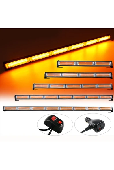ASTRALED Off Road Led Bar 90cm Sarı Sarı Cob Led Çakarlı Led Bar 6 Ledli ürün görseli 1