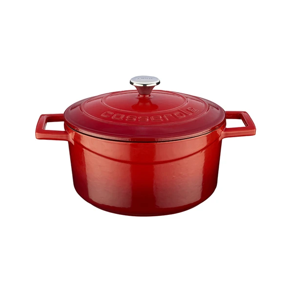Lava Döküm Yuvarlak Tencere. Folk Çap(Ø) 22cm.  Kırmızı ürün görseli 1