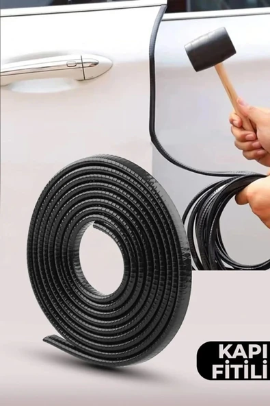 ASTRALED Oto Araç Kapı Koruma Fitili 5metre Parlak Siyah Renk Çarpma Çizilme Önleyici Fitil ürün görseli 1