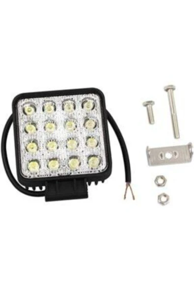 ASTRALED Kare Off Road Iş Makinesi Kamyon Traktör Projektör Çalışma Ve Sis Lambası 16 Led 48 W ürün görseli 1