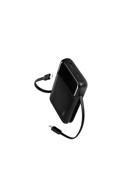 Ttec 2BB215S ReCharger Pro LCD 10.000 mAh PD 22,5W Lightning ve USB-C Dahili Kablolu Taşınabilir Hızlı Şarj Aleti ürün görseli 1