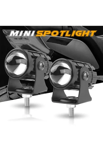 ASTRALED Beyaz / Sarı Renkli Universal Motosiklet Sis Farı Mini Spot Lens Led Far Uyumlu 1 Adet ürün görseli 1
