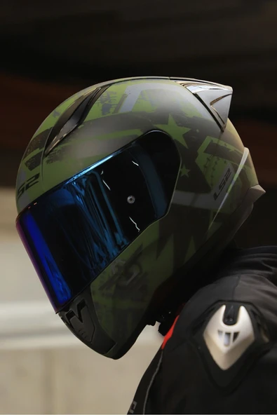 LS2 RAPID 2 THUNDER RACE BIRDS MAT YEŞİL-SİYAH-GRİ KASK ürün görseli 1