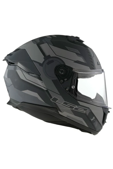 LS2 Stream 2 Shadow Kapalı Kask Mat Tıtanıum-gri - Resim 7