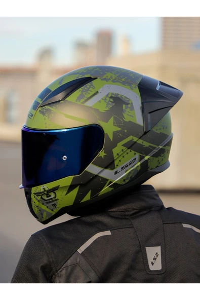 LS2 RAPID 2 RACE THUNDER BIRDS MAT YEŞİL-SİYAH-GRİ KASK ürün görseli 1