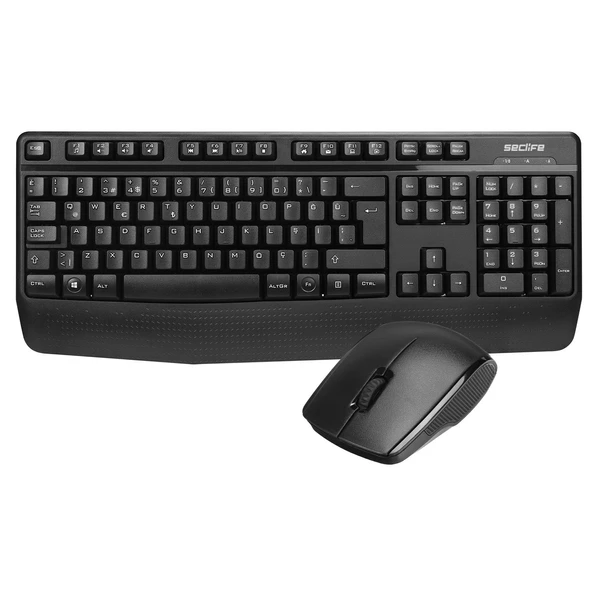 Seclife SKM-335 Siyah Kablosuz Q Klavye + Mouse Set ürün görseli 1