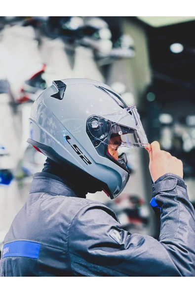 LS2 Rapid 2 Nardo Gri Kask - Resim 4