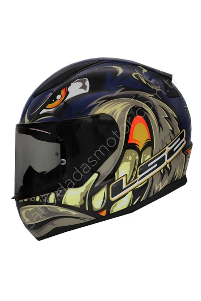LS2 RAPID 2 SPOX MAVİ-GRİ KAPALI KASK - Resim 3