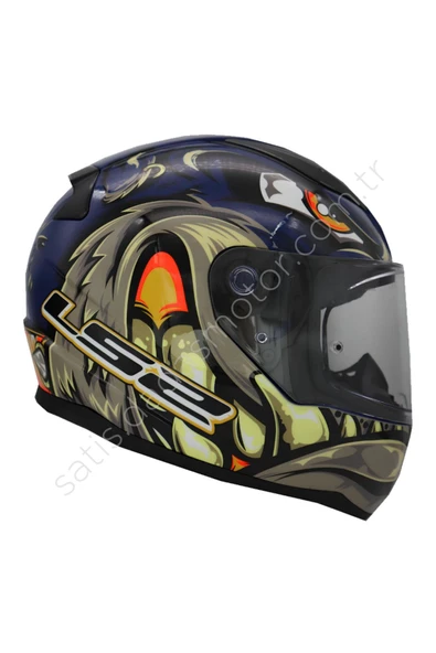 LS2 RAPID 2 SPOX MAVİ-GRİ KAPALI KASK - Resim 4