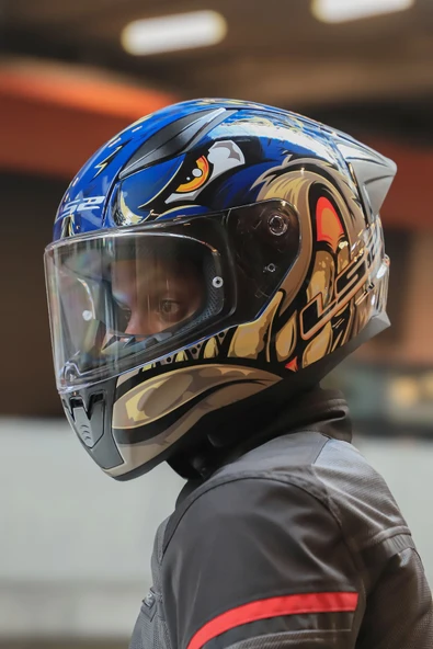 LS2 RAPID 2 RACE SPOX MAVİ-GRİ KASK - Resim 8