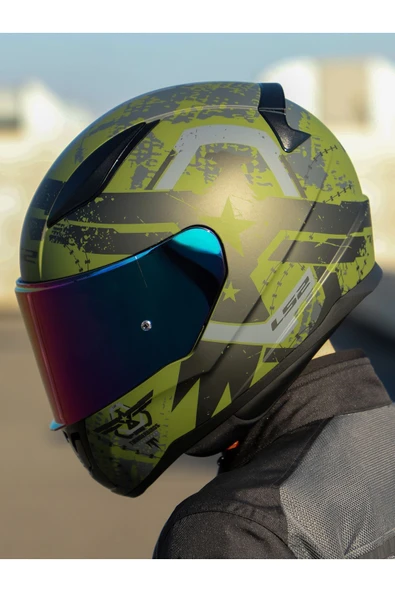LS2 RAPID 2 THUNDER BIRDS MAT YEŞİL-SİYAH-GRİ KASK ürün görseli 1