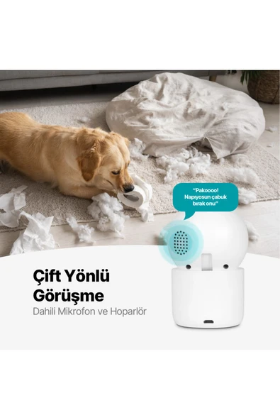 Ttec 2AGK04 Wizi Pro 2 Full HD 360° Tak Çalıştır Wi-Fi Akıllı Kamera - Resim 8