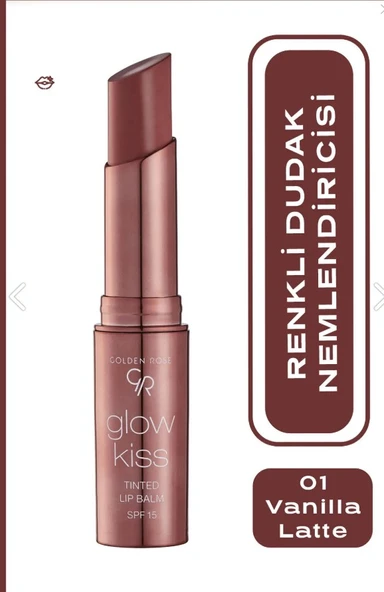 Golden Rose Glow Kiss Tinted Lip Balm No:01 Vanilla Latte - Renkli Dudak Nemlendirici ürün görseli 1