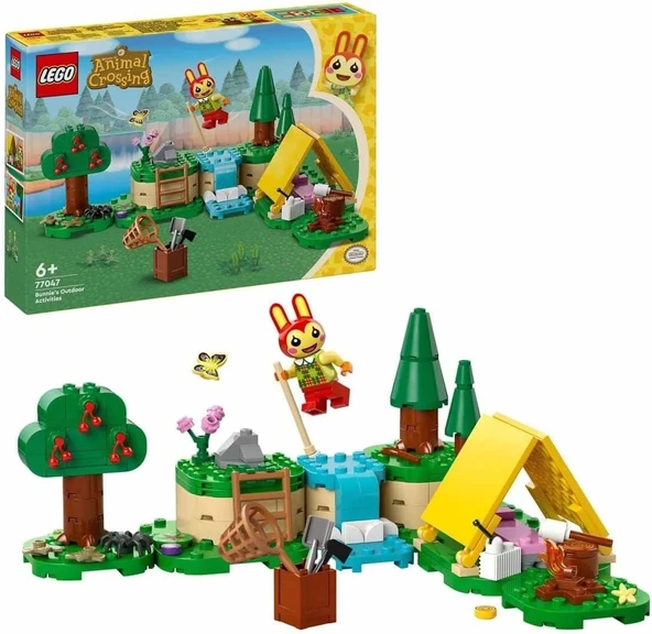 LEGO Animal Crossing Bunnie Açık Hava Aktivitelerinde 77047 – 6 Yaş ve Üzeri Kız ve Erkek Çocukları için Çadır ve Tavşan ürün görseli 1