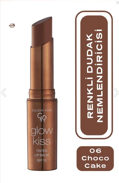 Golden Rose Glow Kiss Tinted Lip Balm No: 06 Choco Cake - Renkli Dudak Nemlendirici ürün görseli 1
