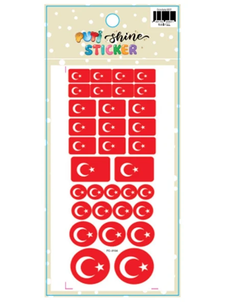 PUTI SHINE STICKER - TURK BAYRAGI 2 ürün görseli 1